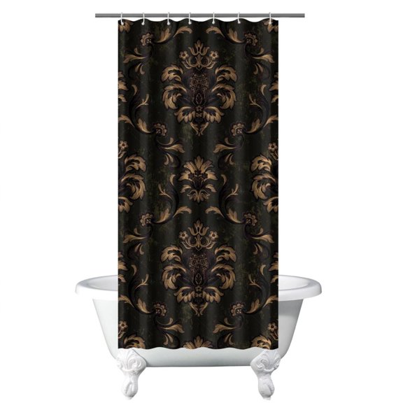 Floral Shower Curtain Watercolor Botanical Bathroom Decor Rustic Flower Design Fabric Bath Curtain for Tub Country Style Home Accessories with Hooks,36x72in(90x180cm)