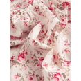 thumbnail image 4 of Multicolor Floral Ruched Tie-Shoulder Pleated Mini Dress For Women, 4 of 4