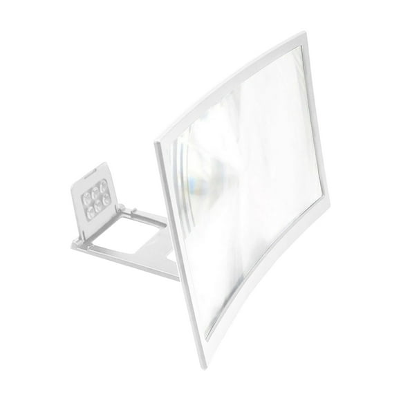 Lupa móvil curvada con soporte Amplificador de pantalla de teléfono para una visualización clara de vídeos Amplificador portátil para celulares Compatible con todos los smartphones