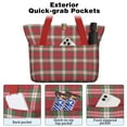 thumbnail image 2 of Tote Bag for Women - Red and Green Christmas Plaid Pattern Shoulder Bag - Large Utility Work Duffle Bag with Zipper Handbag for Travel, Work, Sprots, 2 of 5