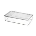 thumbnail image 2 of Blaxill Transparent Plastic Storage Box | Clear Gray Acrylic-Style Organizer | Stackable Desktop Container with Lid & Handles | 3 Sizes for Masks, Office, Cosmetic Supplies, 2 of 6