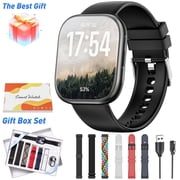 Mingdaln 7 Bands Gift Set Smart Watch Fits for Android and Iphone, Smartwatch for Women Men, 1.85" HD Fitness Tracker 120 Plus Sports Mode, Smart Watch with Bluetooth Call, IP68, Perfect gift