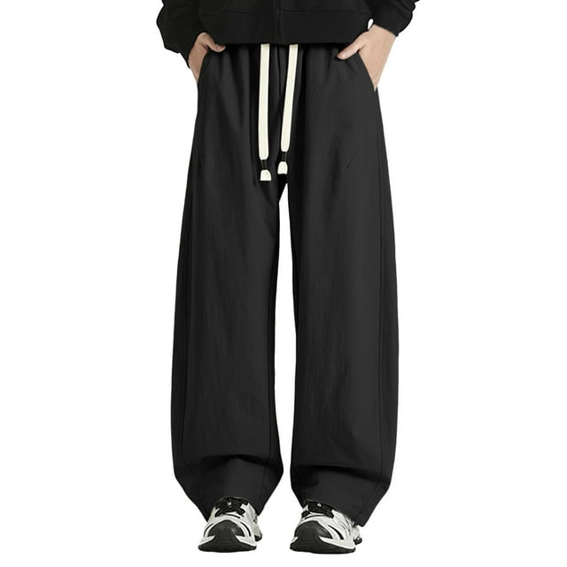 Pantalon Décontracté Moderne à Coupe Fuselée avec Ourlet Arrondi, Tissu Extensible Flexible pour un Style de Rue Léger et Confortable, Tenue Quotidienne