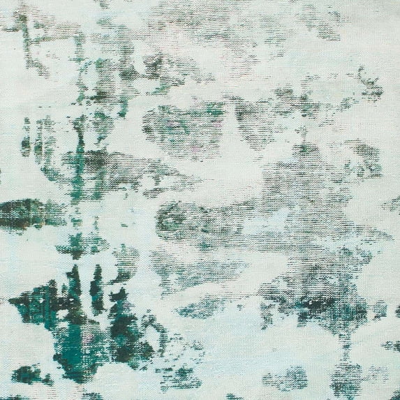 Ahgly Company Indoor Square Abstract Dark Sea Green Abstract Area Rugs, 4' Square