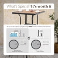 thumbnail image 2 of Sophia & William Patio Outdoor Height Bar Table Set Square Metal Dining Table Wooden-like Bistro Table, 2 of 5