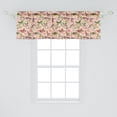 thumbnail image 2 of Ambesonne Nature Window Valance, Butterflies Shamrocks, 54" X 18", Lime Green Pale Pink, 2 of 3