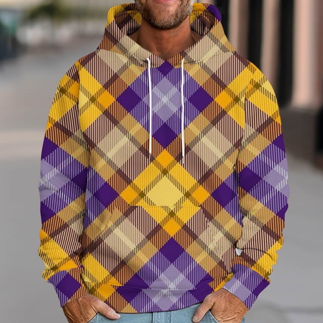 Styesk Sweatshirts pour Hommes, Sweat à Capuche Imprimé à Manches Longues et Amples