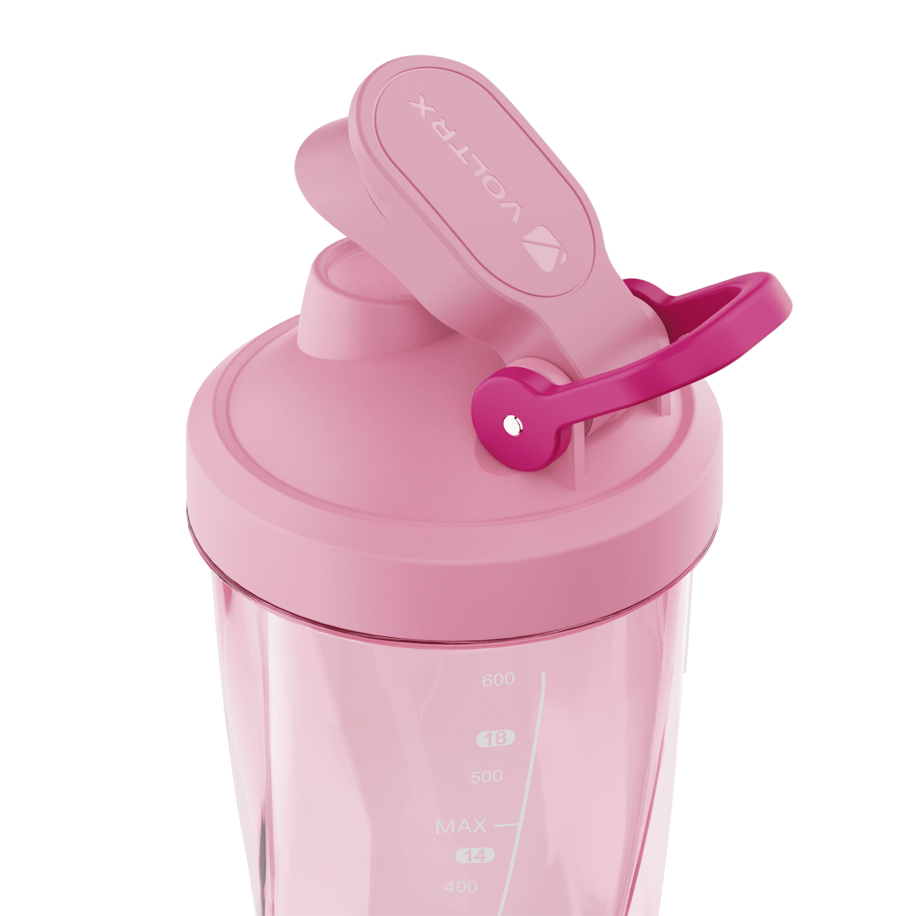 VOLTRX Electric Shaker Bottle - VortexBoost Portable USB C Rechargeable Protein Shake Mixer, Shaker Cups for Protein Shakes, BPA Free, Waterproof, Colored Light Base, 24 oz