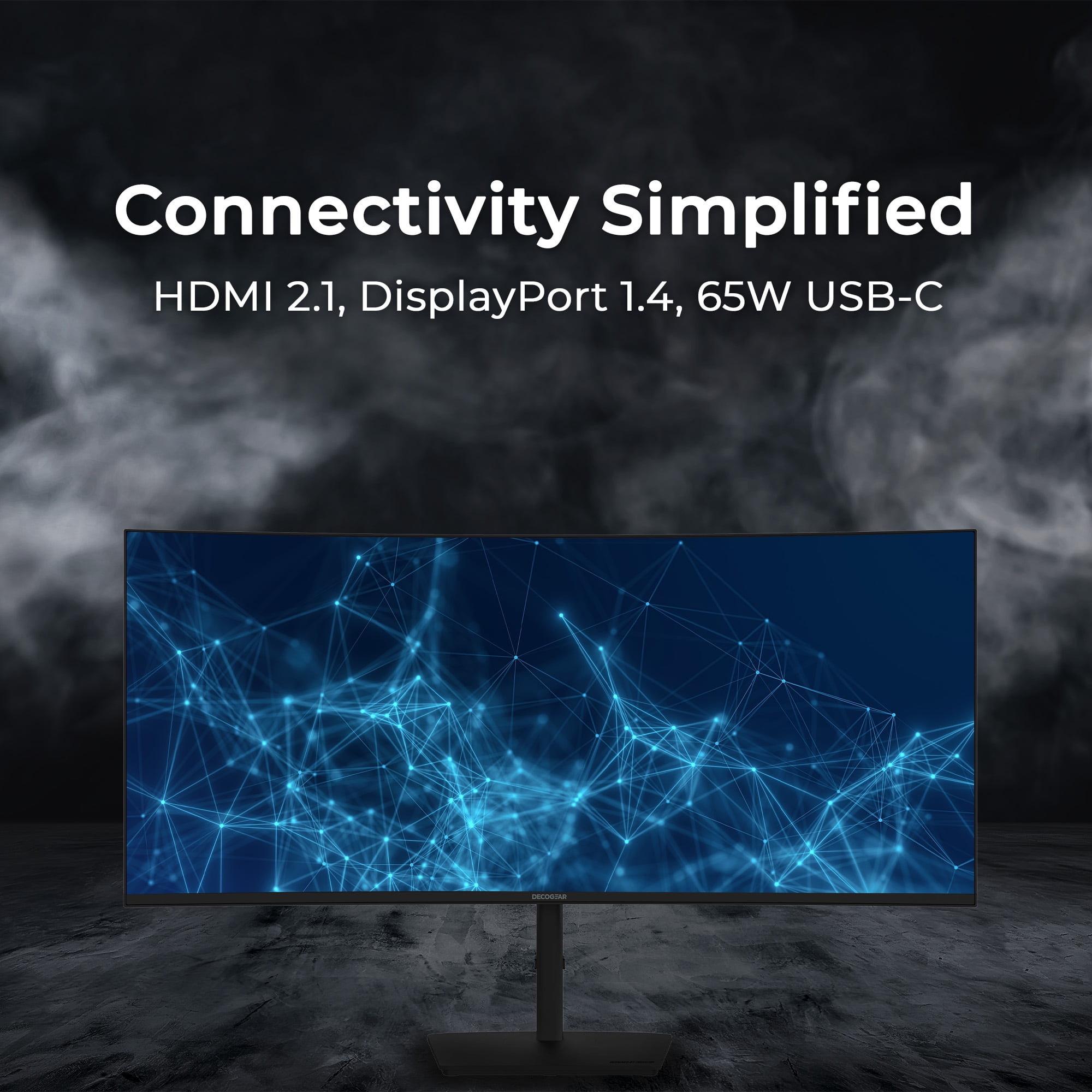 Deco Gear 40” Curved 5K2K Nano IPS Monitor, 5120×2160 Ultrawide 21:9 Display, 120Hz, 65 W USB-C PD, HDR, Adaptive Sync, Built-in Speakers