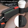 thumbnail image 2 of Car Seat Storage Box with 2 Cup Holder Car Seat Gap Organizer Set, Leather Car Seat Storage Box with Water Cup Holder, 2 of 5