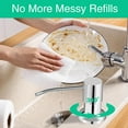 thumbnail image 5 of Soap Dispenser for Kitchen Sink, Built in Sink Soap Dispenser (Brushed Nickel), Countertop Soap Dispenser Pump with 47" Extension Tube kit, No Need to Fill Little Bottle Again，2pcs【black+white】, 5 of 5