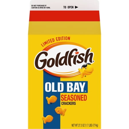 (Pack of 1) Goldfish Crackers, Limited Edition Old Bay Seasoned Snack Crackers, 27.3 oz