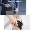 thumbnail image 6 of Compatible WIth Magsafe 2 in 1 Detachable iPhone 14 Plus Shockproof Rugged Wallet Phone Case with Card Holder,Magnetic PU Leather RFID Blocking Flip Kickstand Credit Slots,Black, 6 of 8