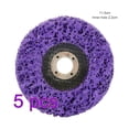thumbnail image 1 of 5 Pcs Disque de Polissage en Acier Inoxydable pour Enlever la Rouille de Peinture, Violet, 115mm, Trou Intérieur 22mm, 1 of 9
