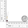 thumbnail image 2 of Gem Stone King 925 Silver and 10K Yellow Gold Heart Shape Red Rhodolite Garnet and Lab Grown Diamond Pendant Necklace | 0.60 Cttw | with 18 inch Chain, 2 of 3