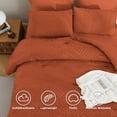 thumbnail image 5 of ANGENIA Bed in a Bag Queen, 7 Pieces Burnt Orange Bedding Comforter Sets for Queen Bed, Boho Cozy Fluffy Tufted Bed Sets with Comforter, Sheets, Pillowcases & Shams, 5 of 7