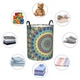 thumbnail image 6 of Fotbe Round Mandala1 Laundry Basket with Handles, Waterproof Large Laundry Hamper, Wash Bag for Corner Dorm, Rolling Laundry Basket with Handles-Small, 6 of 8