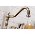 thumbnail image 3 of Kingston Brass KB1791TXBS French Country Widespread Kitchen Faucet, Polished Chrome, 3 of 6