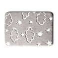 thumbnail image 2 of Zynviq Clouds Bathroom Rugs 23.6" X 15.7" Bath Rugs Polyester Absorbent Washable Rectangular Gray Small Rug for Shower, 2 of 6