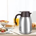thumbnail image 3 of SSAWcasa Thermal Coffee Carafe Dispenser Large Capacity 68oz Stainless Steel Thermos Flask Unbreakable Double Wall Vacuum Water Tea Pot Beverage Pitcher for Party(Classic Silver), 3 of 8