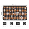 thumbnail image 5 of Orange and Black Plaid Christmas Snowflake Pattern Door Rugs,Washable Non Slip Door Mats Indoor,Decorative Door Mats,Entry Mat Indoor for Entrance,Bedroom,Kitchen,Bathroom,30"x17", 5 of 6