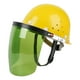 thumbnail image 1 of Protector facial con casco, máscara de soldadura multiusos, cubierta facial para metal Visera verde, 1 of 9