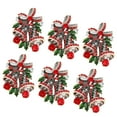 thumbnail image 1 of OULII 6pcs Napkin Holders for Cloth Napkins Red Alloy Table Decoration Dining Table Accessories, 1 of 6