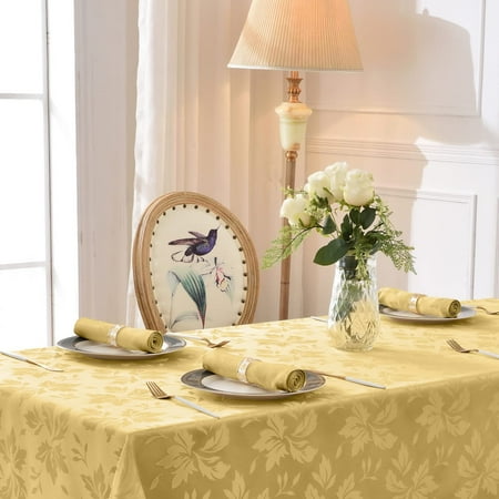 

Elegant waterproof brocade floral tablecloth suitable for dinner/party/holiday