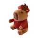 thumbnail image 4 of Peluche de capibara para niñas, juguete de peluche suave para niños, decoración de animales de dibujos animados de peluche rojo, 4 of 9