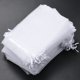 thumbnail image 4 of 300 Piezas de 4 Por 6 Pulgadas Bolsas de Regalo de Organza Bolsas de Joyería Con Cordón Bolsas de Regalo de Boda (Blanco), 4 of 5