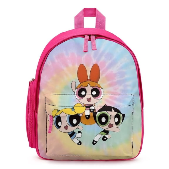The Powerpuff G-i--r-l-s Cute Cartoon backpack travel bag adjustable shoulder straps One size