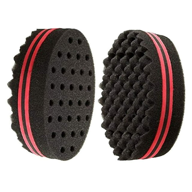 Cepillo de esponja para el cabello, Twists Dread Afro Coils, cepillo para el cabello rizado, negro, 1 Uds.