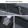 thumbnail image 3 of Luggage Set 3 Piece 21/24/28, 21 Inch with Front Laptop Pocket & Expandable 24/28 Inch Luggage, ABS+PC Lightweight Hardshell Suitcase with Spinner Wheels, TSA Lock, YKK Zipper, Silver Grey, 3 of 8