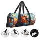 thumbnail image 3 of Balery Colorful Travel Luggage Gear Bolsa de Gimnasio para Mujeres y Hombres, Bolsa de Viaje Impermeable, Bolsa de Fin de Semana con Compartimento para Zapatos y Bolsillo Húmedo, 3 of 6
