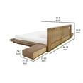 thumbnail image 5 of Noe Col King Platform Bed- Upholstered- 2 Nightstands- Walnut Brown- Gray, 5 of 6