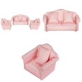 thumbnail image 1 of Juego de Muebles de Sofá Rosa Baoblaze para Sala de Miniatura 1:12, 1 of 8