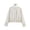 Beige, variant on Womens Jackets and Coats High Stand Collar Zip Up Cropped Outerwear Minimalist Gathered Hem Elastic Waist Windbreaker for Spring Fall City Walk Commuting