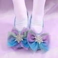 thumbnail image 3 of New Satin Dance Ballet Shoes Girls Kid Adult Shoes for Dancing Ballet Shoes Woman Ballet Dancer Forzen Purple Blue Fancy (Blue,27), 3 of 3