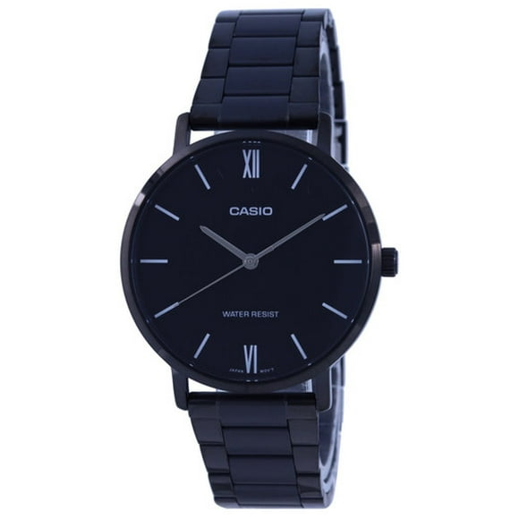 Casio Black Dial Stainless Steel Analog Mtp-vt01b-1b Mtpvt01b-1b Men's Watch