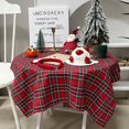 thumbnail image 4 of Decoración navideña, mantel navideño, decoración y accesorios de mesa, mantel a cuadros rojo, cubierta de mesa para fiesta de Navidad y Año Nuevo, 4 of 5