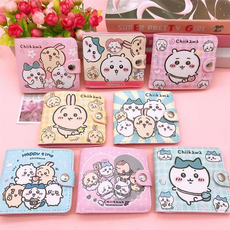 Chiikawa Wallet Hachiware Cartoon Cute Character PU Short Card