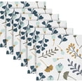 thumbnail image 6 of GZHJMY Leaves Branch Cloth Napkins Set of 6, Reusable Washable Polyester Dinner Napkins for Family, Restaurant, Wedding, Party Decor 20 x 20 Inch, 6 of 7