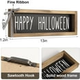 thumbnail image 3 of Happy Halloween Sign, Wooden Halloween Table Centerpiece Decorations for Home, Indoor Home Decorative Signage Wall Shelf Desk Fireplace Mantle Rustic House Decor, 3 of 6