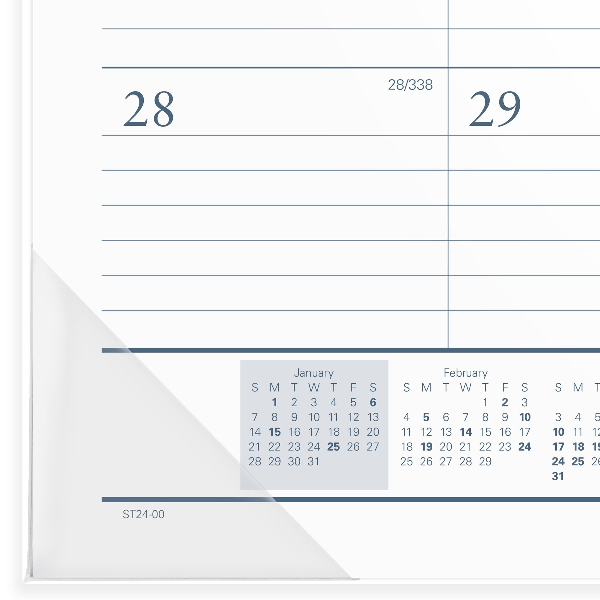 Custom 2024 Window Desk Calendar with Thermometer - Progress