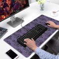 thumbnail image 2 of Long Mouse Pads for Desk,Purple Gothic Bat Pattern Desk Mats on Top Of Desks, Desk Mouse Pad Extra Large with 3mm Non-Slip Base and Stitched Edge for Gaming,Office,Work,Home 31.5"x15.7", 2 of 6