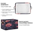 thumbnail image 3 of Square Storage Basket 14.2*10.2*8.3 Inch One Sizex1 Shelf Basket Open Home Storage Bins Bedroom Storage Basket Closet Storage Stylish Decor Cartoon Red Rose, 3 of 9