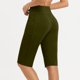 thumbnail image 4 of Pantalones de Yoga de Cintura Alta para las Mujeres Color Sólido Cadera Bolsillos Elásticos Medio Pantalones Cortos, Pantalones Deportivos de Fitness, Poliéster Toda la Temporada, 4 of 6