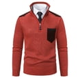 thumbnail image 1 of Gibobby Suéter cuello de tortuga hombre Suéteres de cuello de tortuga para hombre, mezcla de lana de cachemira, ligeros, manga larga, cuello alto(Naranja,XG), 1 of 4