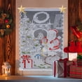thumbnail image 4 of Cortinas De Encaje De Navidad Luz LED Papá Noel Medias Cortinas Opacas Sala De Estar Dormitorio Decoración Para El Hogar, 4 of 8