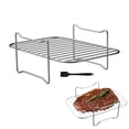 thumbnail image 6 of Homelife Air Fryer Rack Stainless Steel Dehydrator Grill Enhanced Airflow Design Air Fryer Rack Food-Grade Versatile Cooking Companion for Chicken Wings Vegetables Cakes, 6 of 13